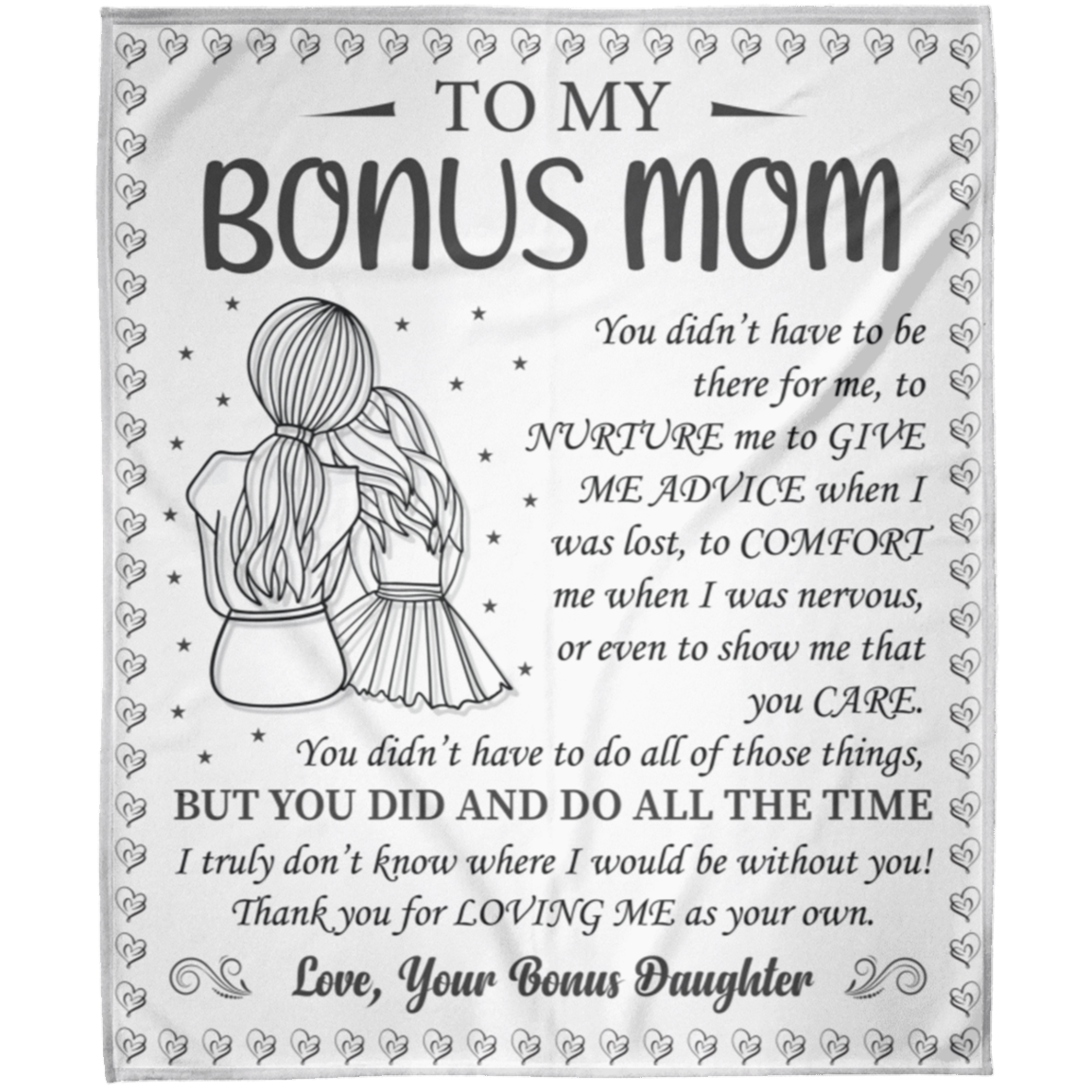 To My Bonus Mom | Fleece Blanket