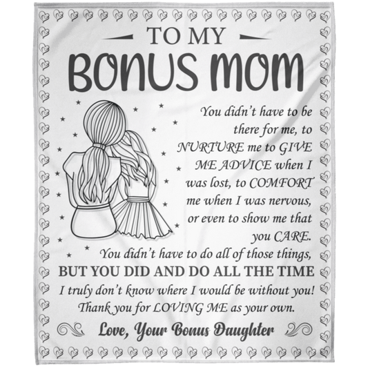 To My Bonus Mom | Fleece Blanket