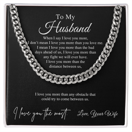 To My Husband | Cuban Link Chain